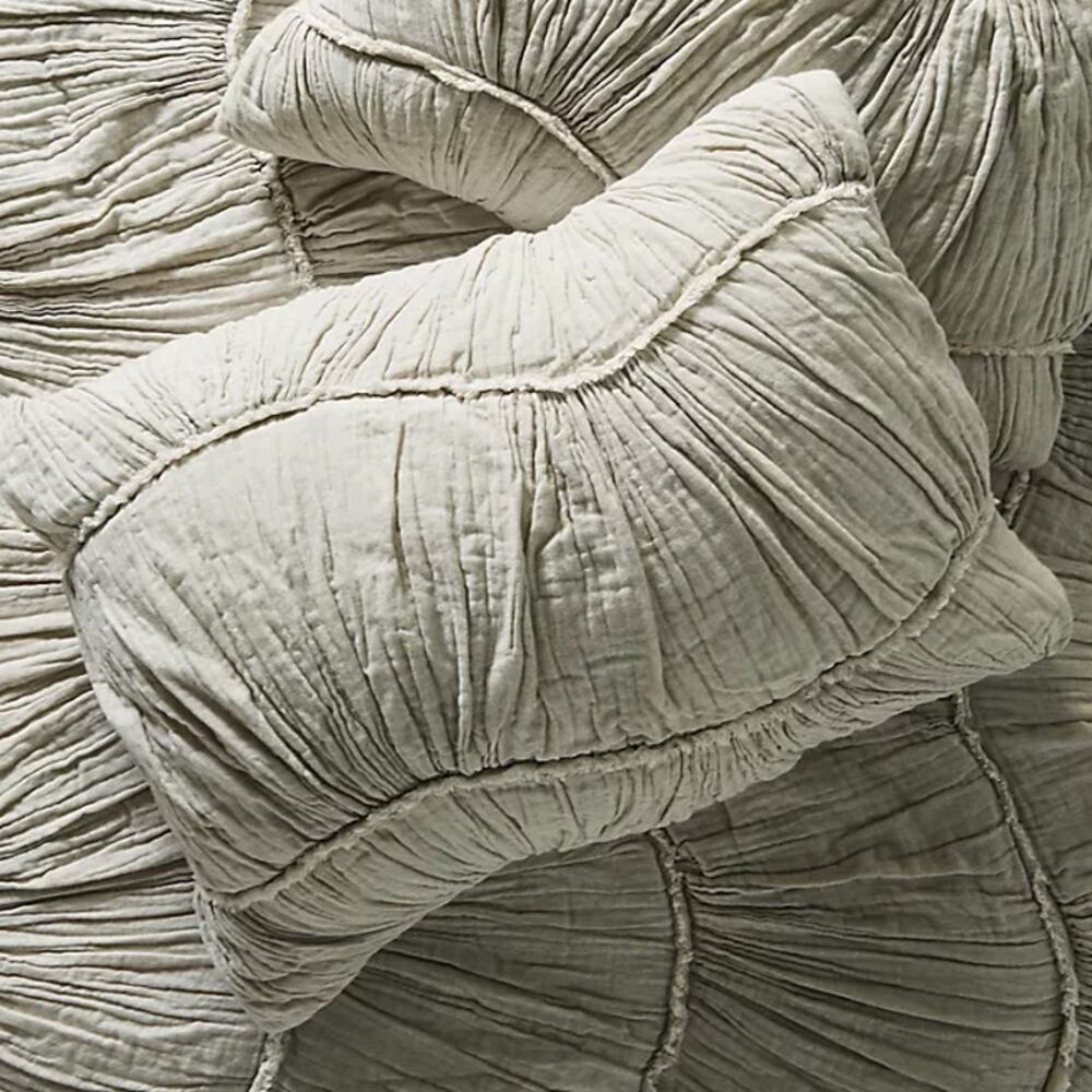 Anthropologie Ruched Wave Pillow Sham - New